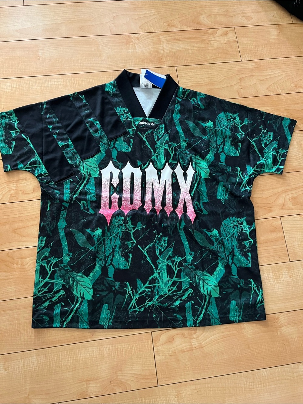 ADIDAS MEXICO CITY GRAPHIC JERSEY KC8607 GREEN/BLACK SIZE 2XL MENS